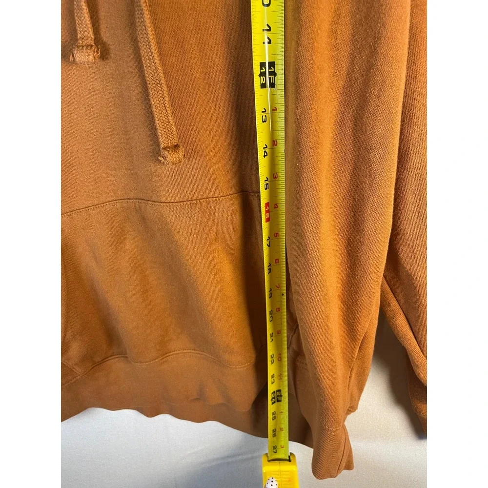 Ariat Real Women Large Rust Orange Cow Print Logo Hoodie Pullover Western L - Picture 7 of 10